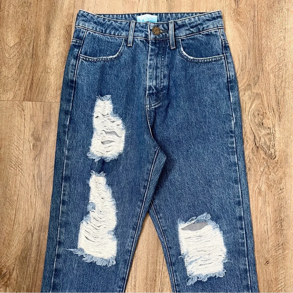 Show Me Your Mumu Brooklyn High Waist Jeans‎ Sapphire Wash Denim